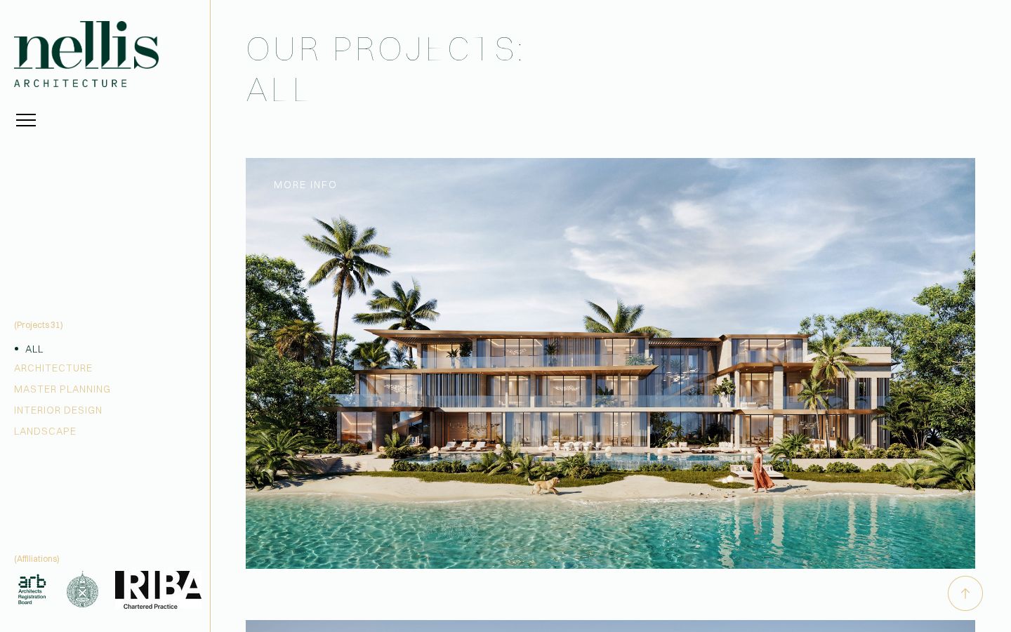 Site web réalisé pour Nellis Architecture — Architecture & Design