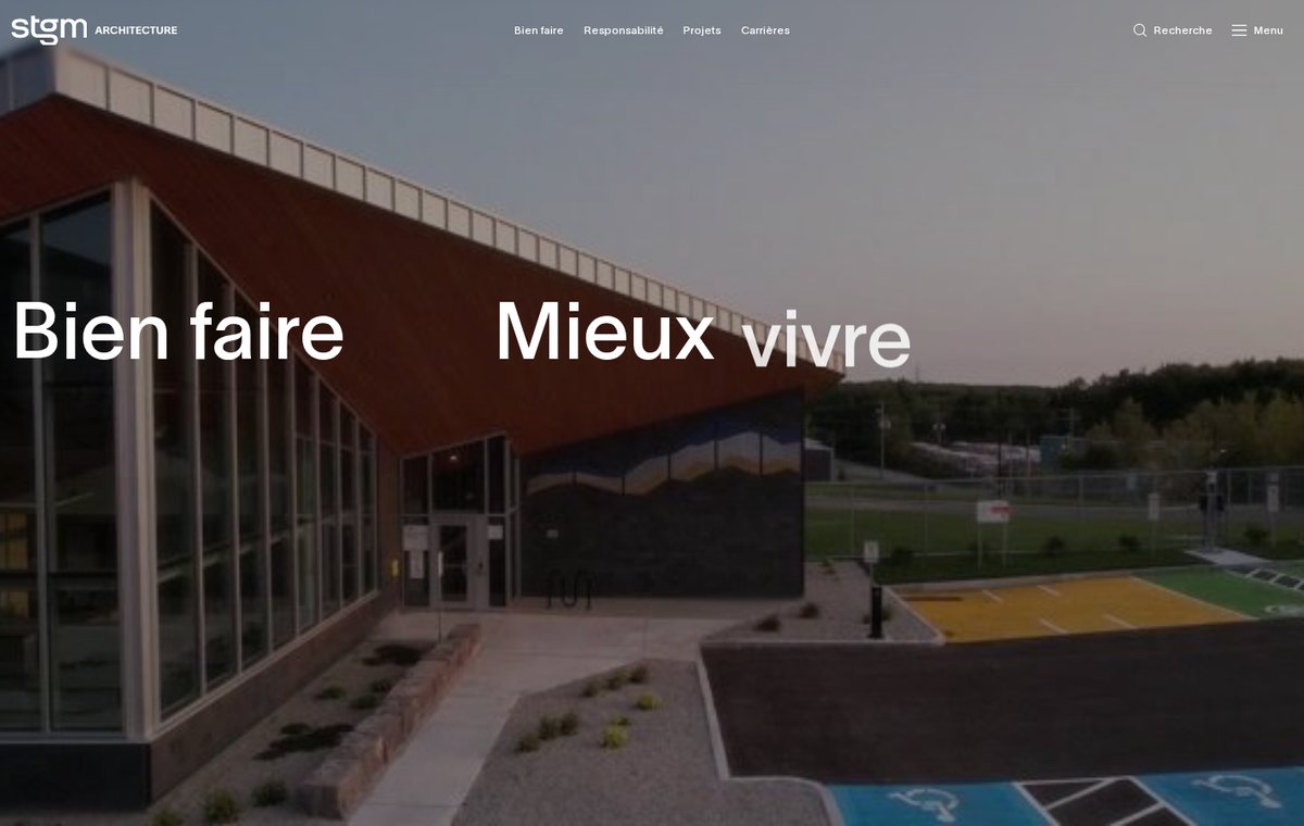 Site web réalisé pour STGM Architecture, Architecture & Design